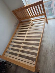 Wooden bed frame