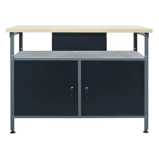 Workbench Black 120x60x85 cm Steel