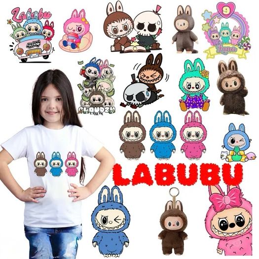 Labubu doll T-shirt ls for kids labubu hoodies