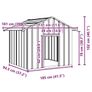 Dog House with Roof 131x101x102 cm Galvanised Steel Image 4