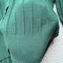 Forest green slim fitting cardigan with collar size 10 Image 3