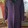 Luxe Plum Coatigan with Fur Collar - Mind, Sense, Spirit Brand, UK M 12/14, AV Image 9