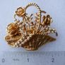 Vintage Floral Basket Brooch with  Pearls, Delicate Brooch Image 6