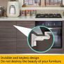 12 PCS Child Safety Cupboard Locks, Invisible & Unlocked Design No Drilling Needed, Adhesive Easy Install, Baby Proof Safety Cabinet Locks Inside for Children Drawer Kitchen Closet Latches Image 3