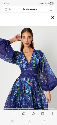 Brand new Coast  Organza Floral Placement Lace Trim Midaxi Dress