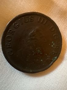 1805 Hibernia Coin George III Irish Antique Copper Coin