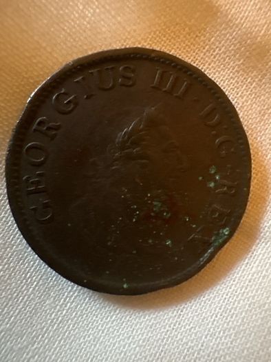 1805 Hibernia Coin George III Irish Antique Copper Coin