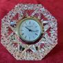 Waterford Crystal Lismore Diamond Desk Paperweight Clock Image 3
