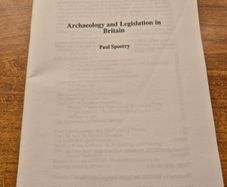Archaeology and Legislation in Britain 1993 Rescue Paul Spoerry