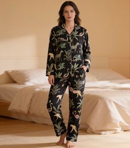 Brand New Hand Block Print Cotton Pajama Set: Ultra-Soft Cotton Night Dress Sleepwear