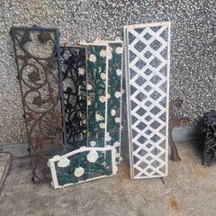 Cast iron bench back covers