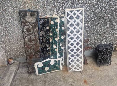 Cast iron bench back covers