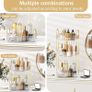 360 Rotating Makeup Organiser, 3 Tiers Spinning Skincare Organiser, Multi-Function Make Up Storage, Large Capacity Cosmetic Perfume Stand for Vanity, Bathroom and Bedroom Image 4
