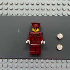 lego city cty1505 Tippy Dorman minifigure- Dark Red Uniform