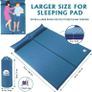Double Self-Inflating Camping Mat - 2 Man Lightweight Sleeping Mat, Inflatable Camping Mat for 2 Person, Two Man Thick Sleeping Pad with Pillow for Hiking, Backpacking, Car Camp (FREE POSTAGE) Image 3