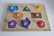 Melissa &amp; Doug Geometric Shapes Peg Puzzle