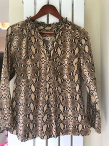 Zara snake motif blouse, size S