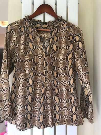 Zara snake motif blouse, size S