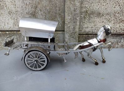 Vintage Metal Horse & Cart
