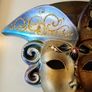 Vintage Venetian Hand Painted Wall Hanging Carnival Mask. Image 4