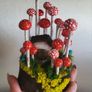 Handcrafted tiny wooden mushrooms Image 3