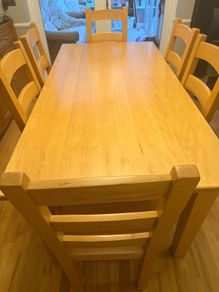 Dining table and chairs
