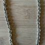 Heavy 925 Silver T-bar necklace & Heart bracelet 74.45 grams total weight