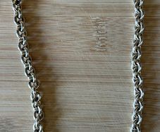 Heavy 925 Silver T-bar necklace & Heart bracelet 74.45 grams total weight