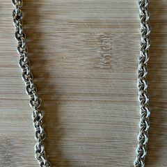 Heavy 925 Silver T-bar necklace & Heart bracelet 74.45 grams total weight
