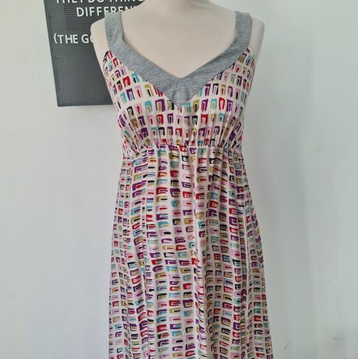 Vintage Y2K Avoca Anthology two piece, silk and jersey maxi dress, with silk and lace tunic top S 10 12