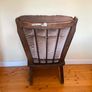 Elegant Vintage Armchair | Upholstered Wooden Frame Image 4