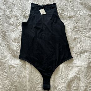 Topshop Black Bodysuit UK 12 BNWT