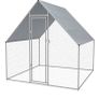 Galvanised steel walk-in chicken cage 2x2x1.92m Image 4