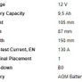 Motorcycle Battery Yt12a-bs ( Yt12abs) Image 2