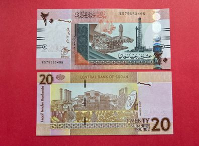 Sudan  20 Pounds  2017  Pick 74d. UNC