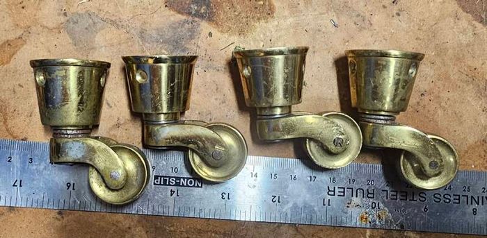 Solid brass casters