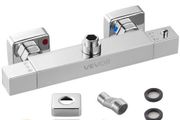 Thermostatic Shower Faucet Valve, 38C Secure Lock Thermostatic Shower Faucet Valve, Hot Cold Water Showering Faucets Temperature Control Valves