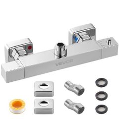 Thermostatic Shower Faucet Valve, 38C Secure Lock Thermostatic Shower Faucet Valve, Hot Cold Water Showering Faucets Temperature Control Valves