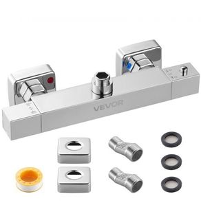 Thermostatic Shower Faucet Valve, 38C Secure Lock Thermostatic Shower Faucet Valve, Hot Cold Water Showering Faucets Temperature Control Valves