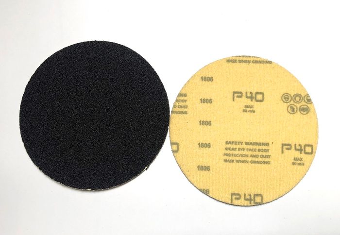 100PC 115mm Velcro Silicone Carbide Disc Pads 40 GRIT FREE BACKER