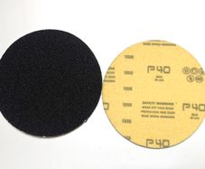 100PC 125mm Velcro Silicone Carbide Disc Pads 60 GRIT + FREE BACKER
