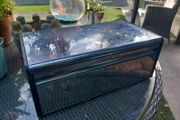 Brabantia bread bin, stainless steel, black matt, D18