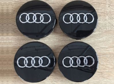 4 x Audi Alloy Wheel Centre Caps 60mm