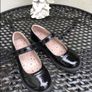 Next black chunky leather Mary Jane shoes Uk 3 Image 2