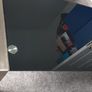 Glass black coffee table with silver legs Image 3