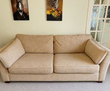 M&S Cream Fabric 3-Seater Sofa Bed