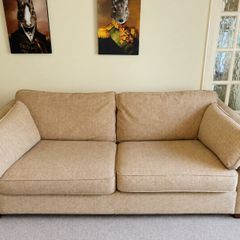 M&S Cream Fabric 3-Seater Sofa Bed