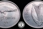 [#2361] - Ireland 1965 | Irish 2s | Irish Florin | Salmon | KM.15a | MS