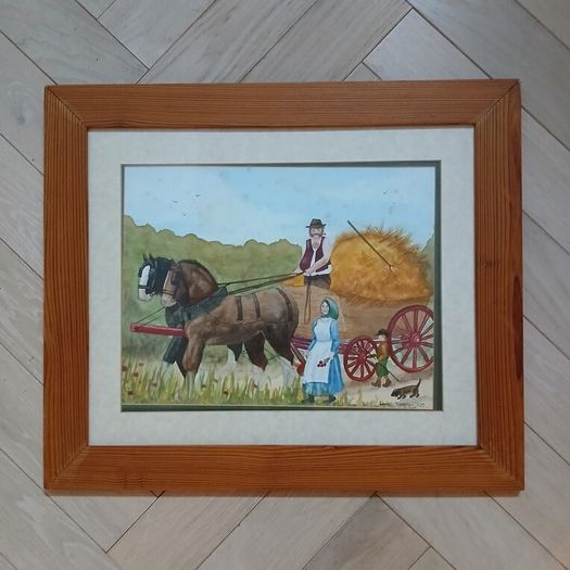 Large original old Water colour. Louise Thompson 1995.