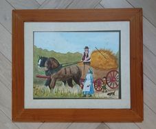 Large original old Water colour. Louise Thompson 1995.